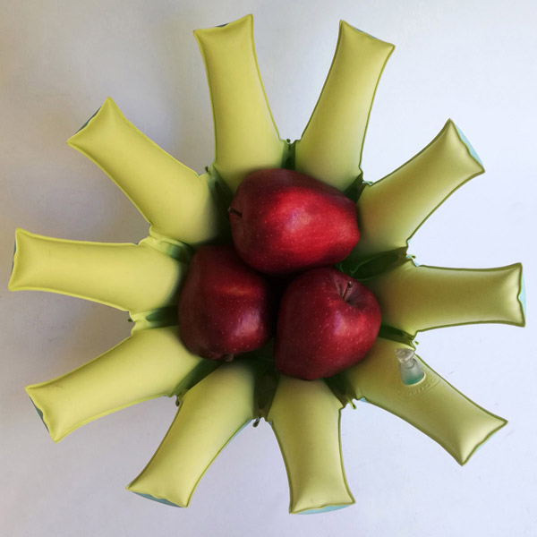 Lime inflatable fruitbowl with apples