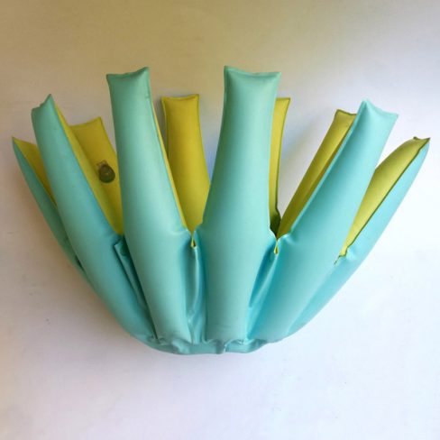 Blue and lime inflatable fruitbowl